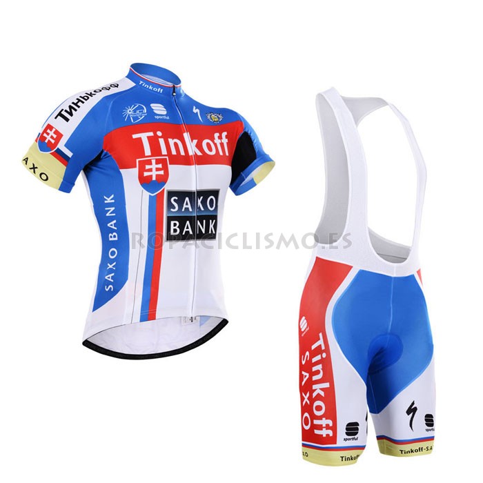 2015 Maillot Saxobank tirantes mangas cortas Azul